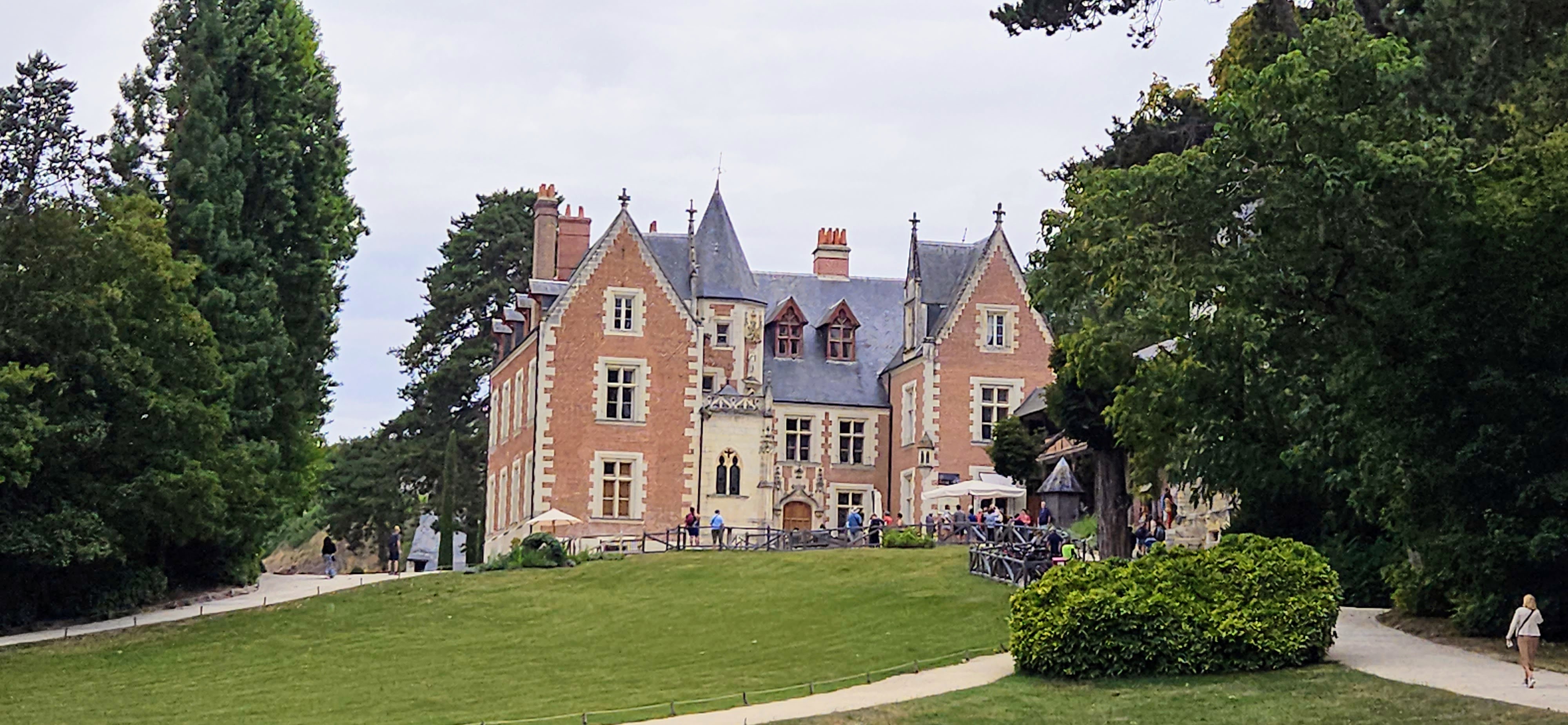 Clos Lucé, Leonardo da Vinci's final residence in Amboise, France, surrounded by lush gardens and historic charm