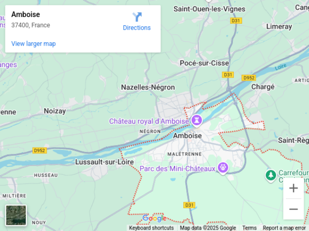 Loire Valley in Google Map