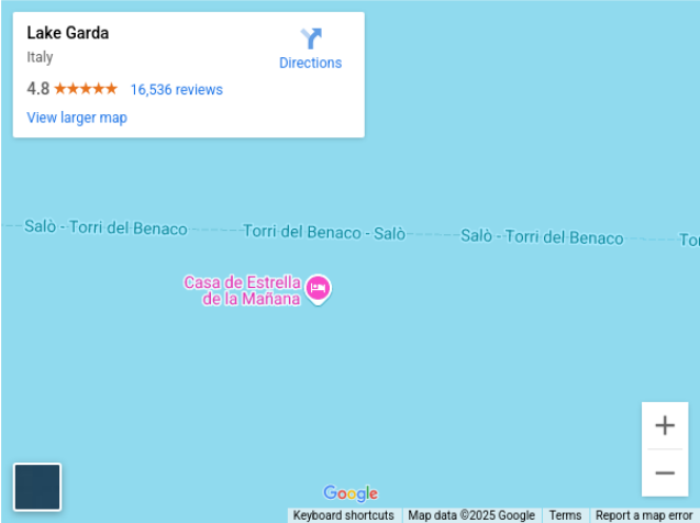 Lake Garda in Google Map