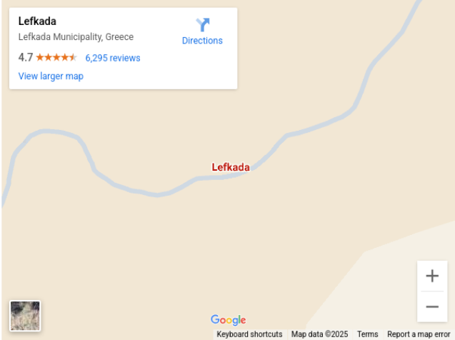 Lefkada in Google Map