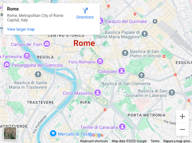 Rome in Google Map