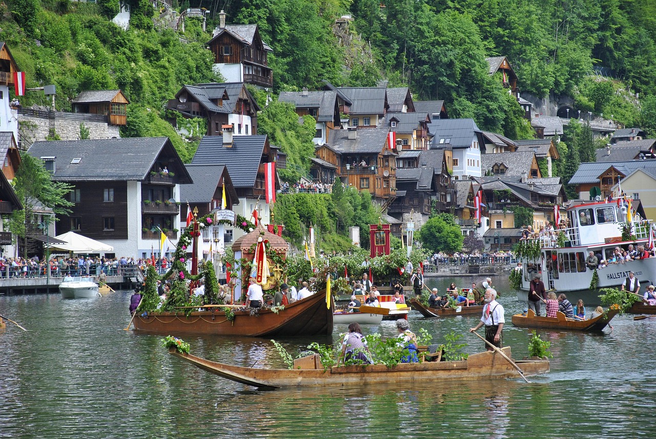 Entrance to the historic Hallstatt Salt Mine, a must-visit attraction.
